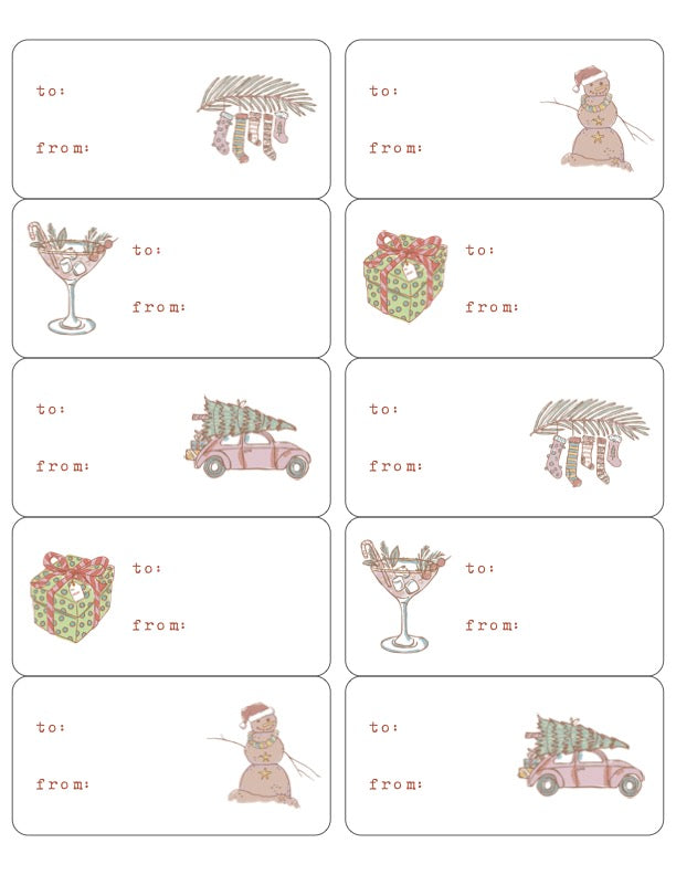 Holiday Gift Labels ( 30 in each pack)
